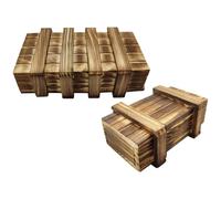 YARNOW Boîte à Énigmes Éducative en Bois 2 Pièces avec Compartiments Secrets Puzzle en Bois Difficile pour Garçon et Filles et Adolescents Casse-Tête Stimulant pour Développement