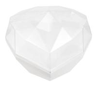 YARNOW Boîte à Fleurs en Acrylique Transparente de Cœur, Petite Boîte Décorative Semi-transparente Blanche, Coffret Présent pour Bouquet Romantique, Emballage Saint-valentin, Jardinière