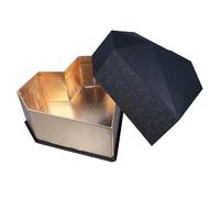 YARNOW Boîte à Fleurs en Carton Rigide 24X24X14 CM Noire Coffret Saint-Valentin Vide pour Mariage Étui de Rangement Élégant pour Bouquets Emballage Présent Solide et Polyvalent