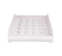 YARNOW Boîte à Œufs Empilable 30 Compartiments Plastique Boîte de Rangement Antichoc pour Réfrigérateur Plateau à Œufs Blanc Simple Couche Organiseur pour Congélateur Placard Tiroir