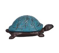 YARNOW Boîte clé de Tortue Hauteur de clés secrètes de Tortue en Fonte Ornement de Statues de Jardin Bleu