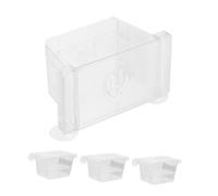 YARNOW Boîte De 4 Pièces Fish Fry Box Poisson D'aquarium Réservoir D'élevage Étui du Séparateur D'oeufs De Poisson Incubateur pour Aquarium Habitat De Tortue Transparent Plastique