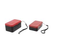 YARNOW Boîte de Pêche Portable Rouge 2pcs à Double Couche avec Poignée, Boîte à Appâts Vivants en Plastique Ventilée Sorties de Pêche en Rivière