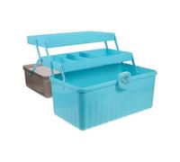 YARNOW Boîte de Rangement de Médecine et Design à Plusieurs Couches Portable en Plastique Bleu Grosse Capacité pour Premiers Secours la Maison L'école