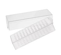 YARNOW Boîte de Rangement en Abs 48 Trous et Design Spécial Pratique et Facile à Organiser pour Têtes de Meulage Mèches de Perceuse à Ongles