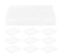 YARNOW Boîte de Rangement en Plastique PP Transparente Couvercle Plat Format Rectangulaire 96X68X21 MM Lot de 10 Pièces pour Jeux de Cartes Perles et Petits Objets de Loisirs