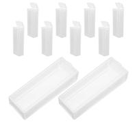 YARNOW Boîte de Rangement Plastique Sécurité D'expédition pour Lames de Microscope, Étui Coulissant Rectangulaire, Capacité 5 Lames pour Laboratoire et Pathologie