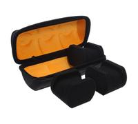 YARNOW Boîte de Rangement pour Montres 3 Emplacements Rigide Orange, Étui de Transport Portable Intérieur Résistant aux Rayures, Organiseur Multifonction pour Montres et Bijoux, Voyage