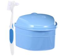 YARNOW Boîte de Rangement pour Prothèses avec Passoire et Brosse Nettoyante Étui Étanche pour Dentier Appareils Orthodontiques et Protection Portable pour Adultes Couleur