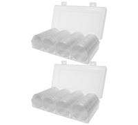 YARNOW Boîte de Rangement Ronde Léger et Clair pour Pièces de Monnaie 41mm en Plastique Ps Pp Transparent pour Collection de Pièces Commémoratives à Domicile