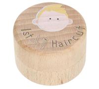 YARNOW Boîte en Bois pour Première Mèche de Cheveux de Bébé, Rangement Souvenir Adorable Design Exquis, Présent Mémorable pour Filles et Garçons en Décoration Nursery