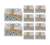 YARNOW Boîte Présent Ramadan en Papier 10 Pièces avec Design Empilable Palmier et Croissant, Facile à Partager pour Décoration Fête Maison ou Événement