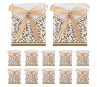 YARNOW Boîtes à Dragées de Mariage en Papier Or, Emballage Polyvalent et Portable, Design Européen Unique, pour Shower et Lieux de Mariage, Lot de 100 Pièces