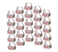YARNOW Boîtes à Dragées en Papier Rose Motif Pâques 50 Pièces - Coffret à Offrir pour Bonbons, Biscuits et Petites Douceurs, Étui Léger et Résistant pour Décoration de Fête