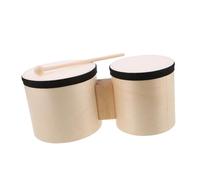 YARNOW Bongos Bois pour Débutants Jeu de Tambours et Portables Instruments de Percussion pour Pratique Musicale et Éducation