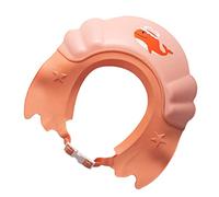 YARNOW Bonnet de Bain Bébé Visière de Bain Réglable Protection Anti-retour D'eau Silicone Rose Baleine pour Tout-petits Usage Sécurité