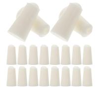 YARNOW Bouchons en Silicone Blanc 20pcs Bouchons Coniques Étanches et Solide pour Tubes à Essai 12-17mm pour Laboratoires et Universités