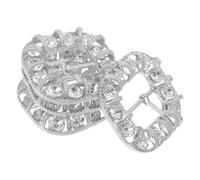 YARNOW Boucle Ceinture Métallique Argentée en Alliage, Forme Rectangulaire, Bords Lisses, Facile à Installer, Lot de 4 Pièces pour Sangles de Ceinture et Accessoires de Mode