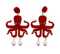 YARNOW Boucles D’Oreilles Pendantes en Perles Fantaisie Motif Pieuvre Océan Légères et Indéformables Bijou Femme Original Présent pour Usage Quotidien