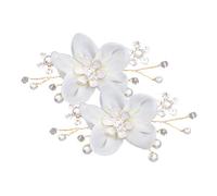 YARNOW Boucles de Chaussure Amovibles en Alliage Fausse Fleur, Faciles à Installer, Élégantes et Stylées pour Mariage et Autres Occasions, 1 Paire