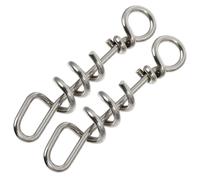 YARNOW Boucles de Pattes de Perroquet Anti-Fugue en Acier Inoxydable Argenté, Lot de 2 Pièces pour Usage Domestique Personnel, Accessoires Essentiels pour Amoureux des Perroquets