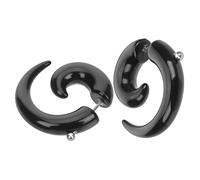 YARNOW Boucles D'oreilles Corne Acier Noir, Style Gothique Punk Pour Anniversaires Et Fêtes De Danse