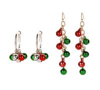 YARNOW Boucles D'oreilles Pendantes en Alliage 4pcs Clochettes et Pampilles pour Femmes, Design Délicat de Noël, Accessoire Élégant pour Mariage et Usage Quotidien