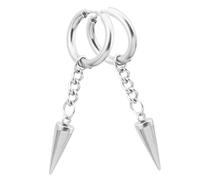 YARNOW Boucles d'Oreilles Pendantes Titane Acier Inoxydable Minimalistes pour Femmes Clous Rivetés Triangulaires Style Punk Légères et Résistantes Accessoire de Mode Élégant