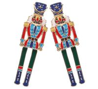 YARNOW Boucles D'oreilles Soldat de Noël pour Femmes et Adolescentes Bijoux Inspirés des Contes de Noël