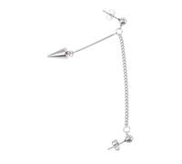 YARNOW Boucles Oreilles Double Perçage Femme Style Punk Pendantes avec Pompon Argenté Minimaliste Chic pour Fêtes et Usage Quotidien