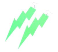 YARNOW Boucles Oreilles Pendantes Femmes Acrylique Léger Taille Importante Design Éclair Fluorescent Vert Bijoux Rétro Élégants pour Fête et Cadeau