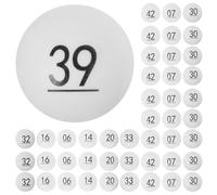YARNOW Boules de Loterie Numérotées en Plastique PP Réutilisable 1-50, 50 Pièces Blanches Légères pour Tombola, Jeux de Bingo et Activités Ludiques à Domicile