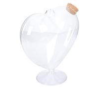 YARNOW Bouteille en Verre Décorative de Cœur Transparente pour Décoration de Bureau Design Suspendu et Fonction Ornementale Maison