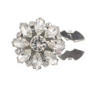 YARNOW Boutons de Manchette en Cristaux Blancs Scintillants pour Chemise Habillée, Fixation Clip Fiable, Décoratifs et Élégants pour Costume, Accessoires Homme, Style Luxe