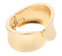 YARNOW Bracelet Manchette Ouvert pour Femme en Alliage de Zinc Doré Design Minimaliste et Irrégulier Bracelet Épais et Ajustable Bijou Polyvalent pour Quotidien et Fête