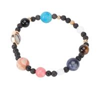 YARNOW Bracelet Planète Naturelle Pierre Bleue pour Homme et Femme Accessoire de Poignet Chic Style Univers Cadeau pour Fête et Usage Quotidien