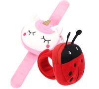 YARNOW Bracelets Animaux en Peluche pour Garçon et Filles Lot de 2 Paquet à Main Doux Jouet d'Anniversaire Fêtes