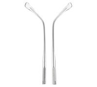 YARNOW Branches de Lunettes Vintage Universelles, Remplacement Double Dents en Acétate Cristal Bleu, Accessoire de Réparation pour Monture de Lunettes - Pièces de Rechange Solide