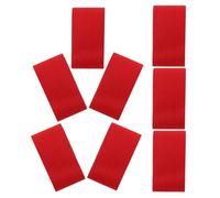 YARNOW Brassards de Capitaine de Football Élastiques Lot de 8 Rouges, Ajustables et Antidérapants, Insignes Vierges pour Équipes Juniors, Favorisant Le Leadership Coopération en Match