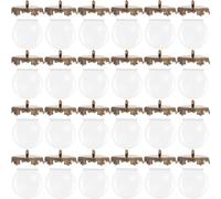 YARNOW Breloques en Verre Boule Vide Mini 10 Ensembles à Vœux | Verre Transparent Vintage, Bases et Capuchons Inclus, pour Crochets de Boucles D’oreilles et Paquet