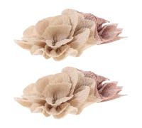 YARNOW Breloques pour Chaussures, Paire de Fleurs en Tissu Pivoine, Clips | Tissu et Chiffon, Double Fleur Texture Bulle et Pétales Froncés, pour Événements Formels Couleur Aléatoire