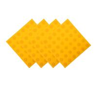 YARNOW Brique D'avertissement Tactile en Pvc Jaune Antidérapante avec Points de Relief pour Allée Piétonne, pour Aveugles en Intérieur et Stations de Métro, Lot de 4