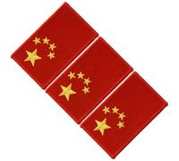 YARNOW Broche Brodée 3d Épingle à Poitrine Lot de 3 Pièces Drapeau Chinois en Tissu Oxford Rouge Accessoires Élégants Multi-usage pour Fêtes et Cérémonies pour Paquet et Vêtements