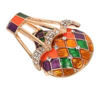 YARNOW Broche en Alliage Effet Goutte d'Huile de Montgolfière avec Pierres Colorées Badge Créatif Femme pour Fête Soirée Cosplay et Banquets
