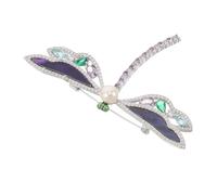 YARNOW Broche Libellule Ornée de Cristaux pour Vêtements Femme Broche Animal à Revers Bijou