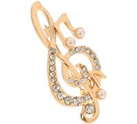 YARNOW Broche Métal Doré Note Musicale, Épingle Amusante pour Femmes et Hommes, pour Tenues Quotidiennes et Accessoires