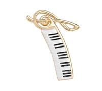 YARNOW Broche Piano Créative Épingle Note de Musique Élégante pour Veste Foulard Sac Accessoire Raffiné pour Amoureux Musique et Cadeau Pianiste