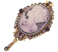 YARNOW Broche Vintage à Portrait Féminin Relief avec Pierres Décoratives Épingle pour Vêtements Femmes Cadeau pour Collègues et Proches Accessoire Élégant pour Toutes Occasions