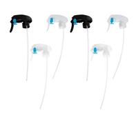 YARNOW Buse de Pulvérisation à Gâchette en Plastique pour Flacons Spray, Lot de 6 Embouts Adaptés Jardinage et Nettoyage, Tête Étanche Pulvérisation Fine et Diffuse, Fermeture Hermétique