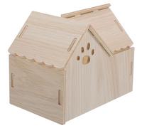YARNOW Cabane en Bois pour Hamster et Cochons d'Inde Cachette Délicate et Réutilisable Maison en Bois Naturelle pour Cage Niche D’Intérieur Sombre Adaptée aux Petits Rongeurs